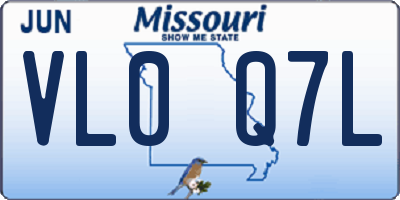 MO license plate VL0Q7L