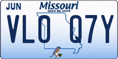 MO license plate VL0Q7Y