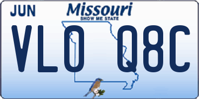 MO license plate VL0Q8C