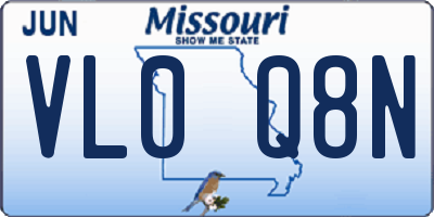 MO license plate VL0Q8N