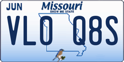 MO license plate VL0Q8S