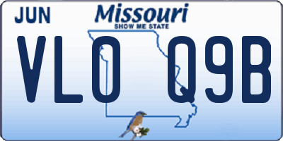 MO license plate VL0Q9B