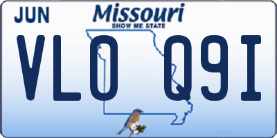 MO license plate VL0Q9I