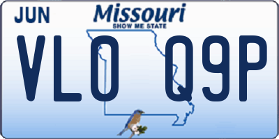 MO license plate VL0Q9P