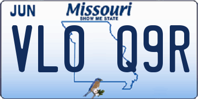 MO license plate VL0Q9R