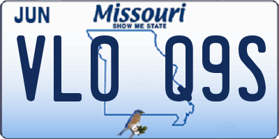 MO license plate VL0Q9S
