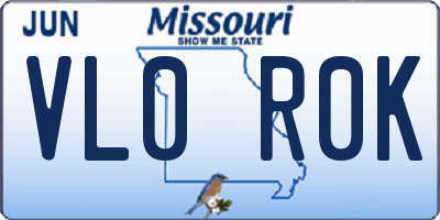 MO license plate VL0R0K