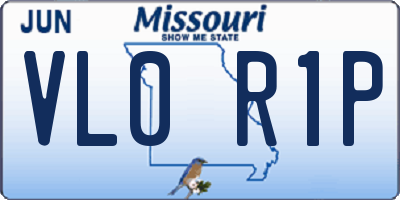 MO license plate VL0R1P