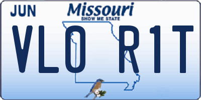MO license plate VL0R1T