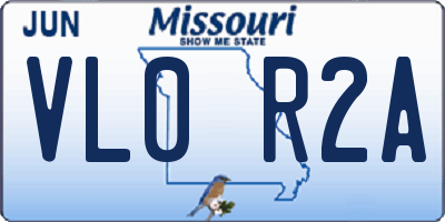 MO license plate VL0R2A