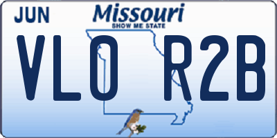 MO license plate VL0R2B
