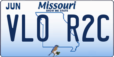 MO license plate VL0R2C