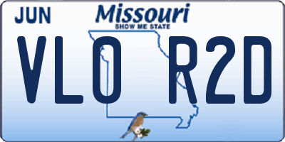 MO license plate VL0R2D