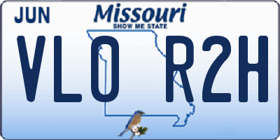 MO license plate VL0R2H
