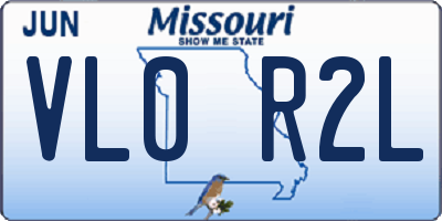 MO license plate VL0R2L