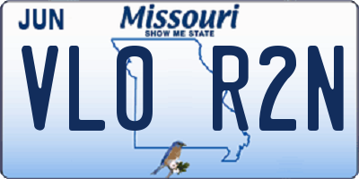MO license plate VL0R2N