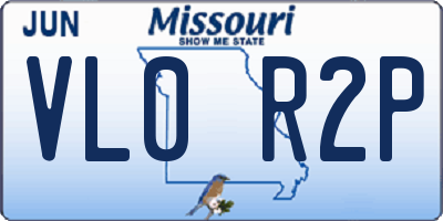 MO license plate VL0R2P