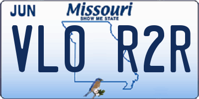 MO license plate VL0R2R
