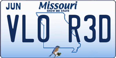 MO license plate VL0R3D