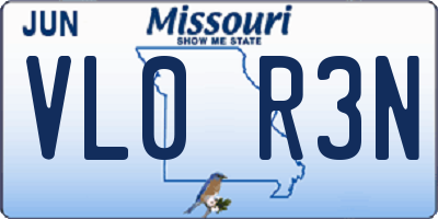 MO license plate VL0R3N