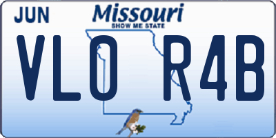 MO license plate VL0R4B