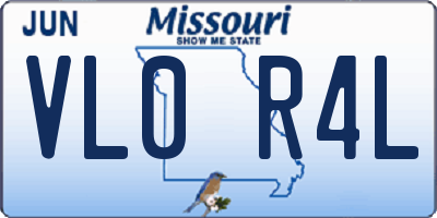 MO license plate VL0R4L