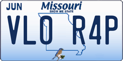 MO license plate VL0R4P