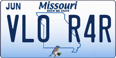 MO license plate VL0R4R