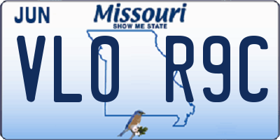 MO license plate VL0R9C