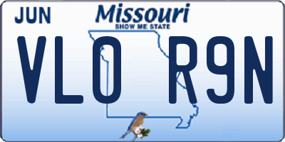 MO license plate VL0R9N