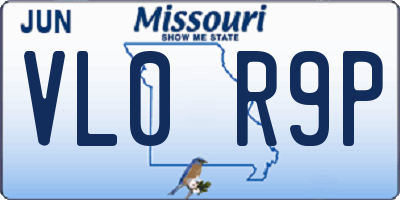 MO license plate VL0R9P