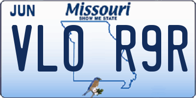 MO license plate VL0R9R