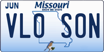 MO license plate VL0S0N