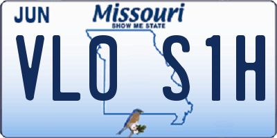 MO license plate VL0S1H