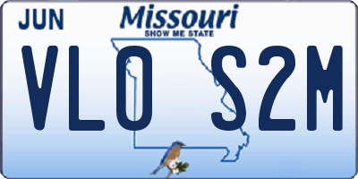 MO license plate VL0S2M