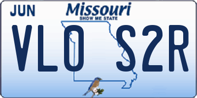 MO license plate VL0S2R