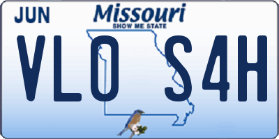 MO license plate VL0S4H