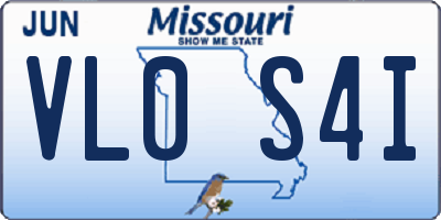 MO license plate VL0S4I