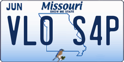 MO license plate VL0S4P