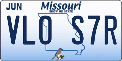 MO license plate VL0S7R