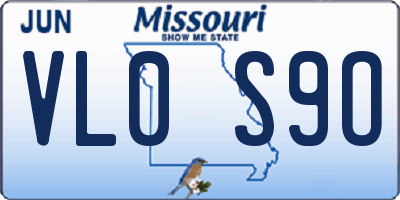 MO license plate VL0S9O