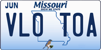 MO license plate VL0T0A