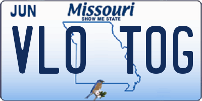 MO license plate VL0T0G