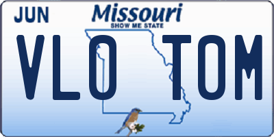MO license plate VL0T0M