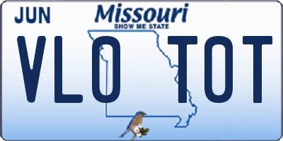 MO license plate VL0T0T