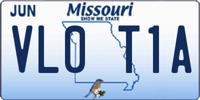 MO license plate VL0T1A