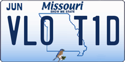MO license plate VL0T1D