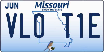 MO license plate VL0T1E