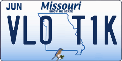 MO license plate VL0T1K