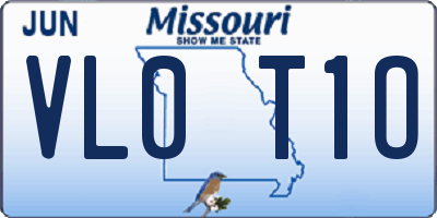 MO license plate VL0T1O